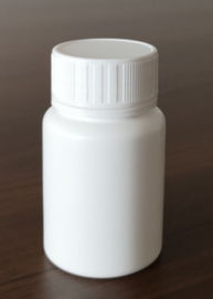 Yuvarlak 60ml Plastik Şişe, Kapaklı Beyaz Tıp Şişesi 13.6g Ağırlık