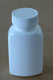 Tıbbi Pills / Tablet Ambalaj için Küçük Kare Plastik Şişeler Beyaz Renk